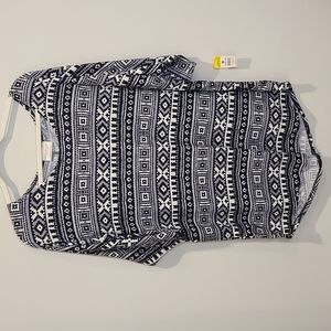 Bobbi Brooks, Short sleeve shirt, Size 1x, black and gray